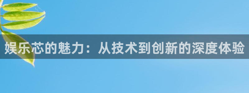 银河官网入口：娱乐芯的魅力：从技术到创新的深度体验